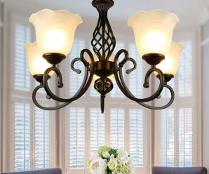 欧式美式客厅吊灯铁艺术简约大气现代田园地中海卧室餐厅吸顶灯具
