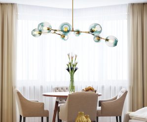 北欧吊灯餐厅客厅简约创意魔豆卧室灯具后现代个性lindsey分子灯