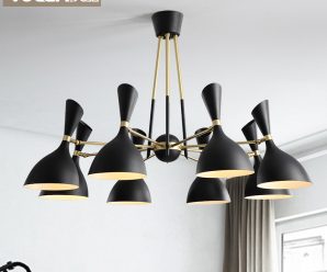 北欧现代大气LED客厅灯后现代创意个性餐厅灯具简约时尚卧室吊灯