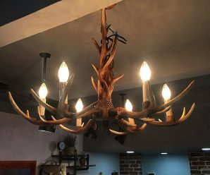 美式复古怀旧鹿角吊灯工业风loft网吧咖啡厅服装店创意个性树枝灯