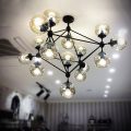 后现代简约北欧环形LED餐厅吊灯 卧室创意个性圆形铝材客厅灯具