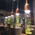 设计师的灯吧台餐厅酒吧单头个性现代蒲公英木艺吊灯