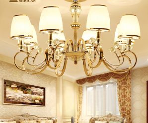欧式全铜吊灯奢华大气埃及水晶吊灯客厅卧室餐厅简约套装家用灯具