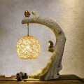 创意新中式复古台灯个性装饰客厅卧室床头灯温馨艺术禅意小鸟台灯