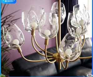 北欧风格玻璃吊灯客厅灯卧室灯餐厅创意现代简约轻奢美式分子灯具