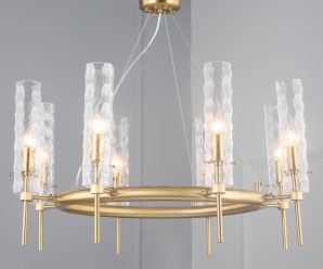 后现代轻奢全铜吊灯简约玻璃灯罩美式客厅铜灯餐厅卧室设计师灯具