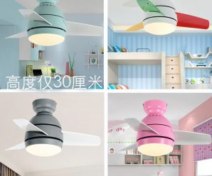 领王隐形风扇灯客厅风扇吊灯现代简约带电扇的家用欧式餐厅吊扇灯