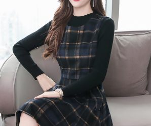 中老年背心裙毛呢秋冬2019新款无袖中长款连衣裙韩版百搭