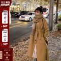 SZOS洋气粉色网红小西装外套女秋季小众ins潮中长款显瘦修身西服