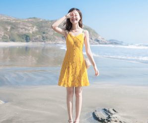 2020夏季台湾新款女装裙子沙滩裙小个子a字仙女裙流苏吊带连衣裙