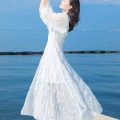 三亚沙滩裙2019新款白色连衣裙仙女裙子泰国巴厘岛海边度假长裙夏