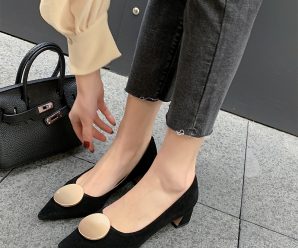 夏天漏洞流行镂空有孔女鞋凉爽透气欧美4CM鞋跟银色时髦舒服单鞋