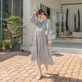 卡洛莱贵夫人连衣裙女秋装2020新款韩版修身中长款小个子洋气裙子