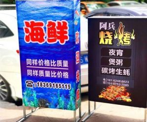 灯箱广告牌铁艺圆形奶茶挂墙式门a头双面悬挂xled灯发光招牌定做