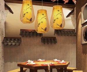 新中式餐厅单头小吊灯仿古卧室茶室禅意现代简约酒店吧台床头过道
